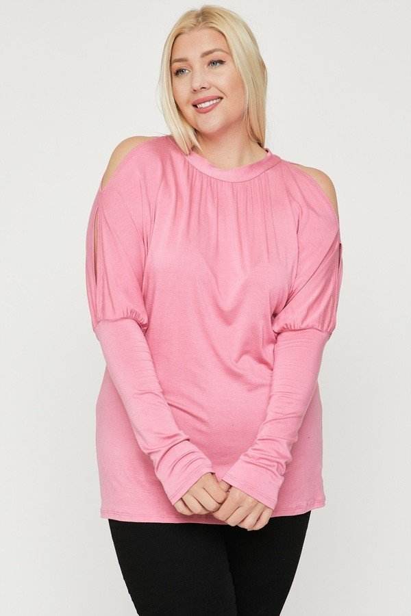 Long Sleeves Solid Top - Lola Diva's Boutique