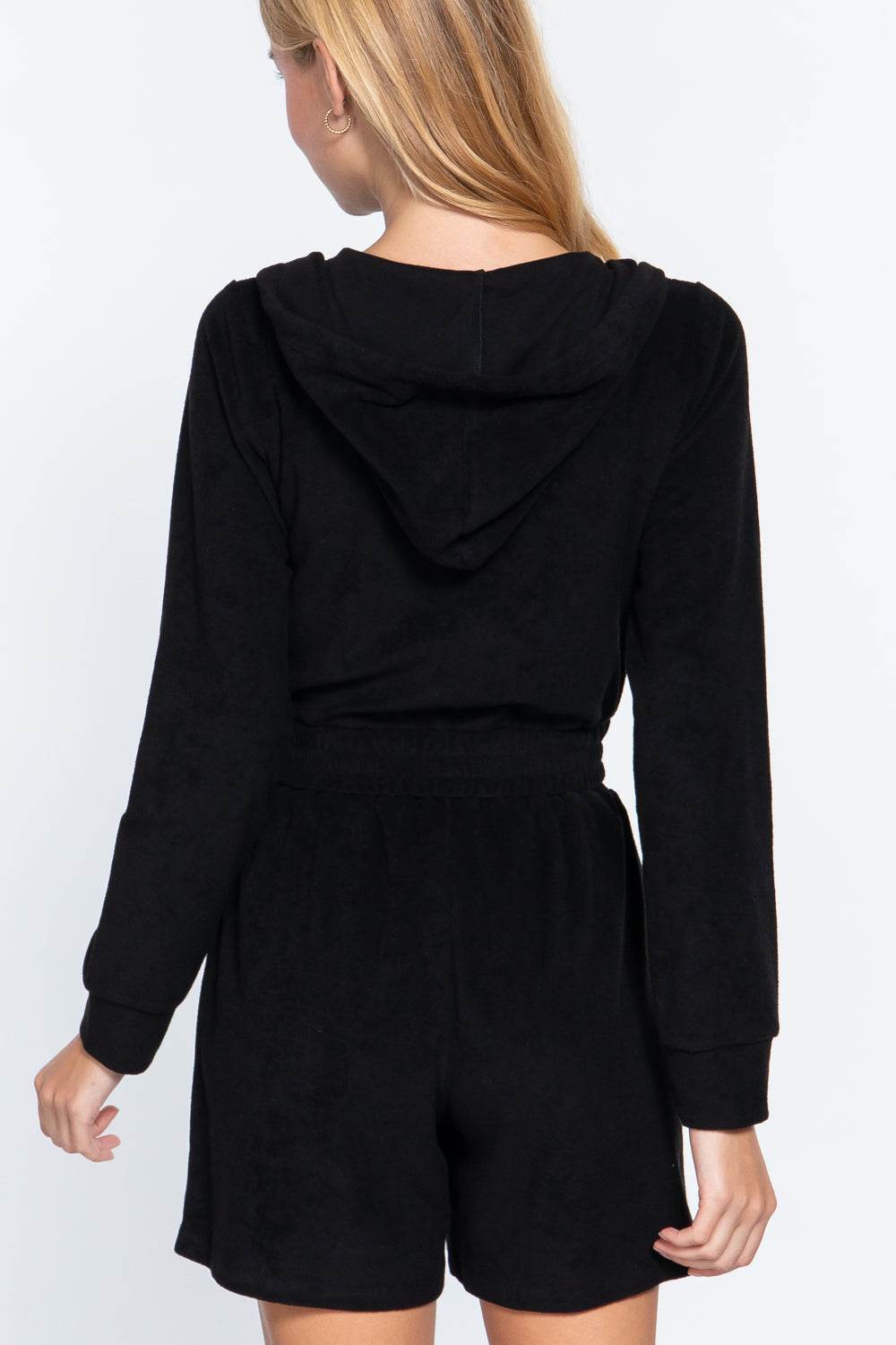 Hoodie Terry Towelling Jacket - Lola Diva's Boutique