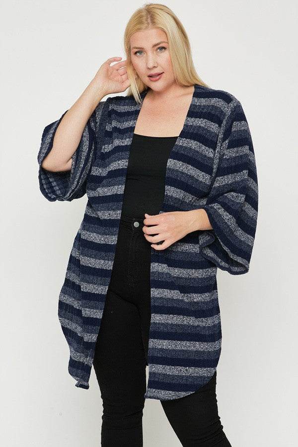 Multi-color Striped Cardigan - Lola Diva's Boutique
