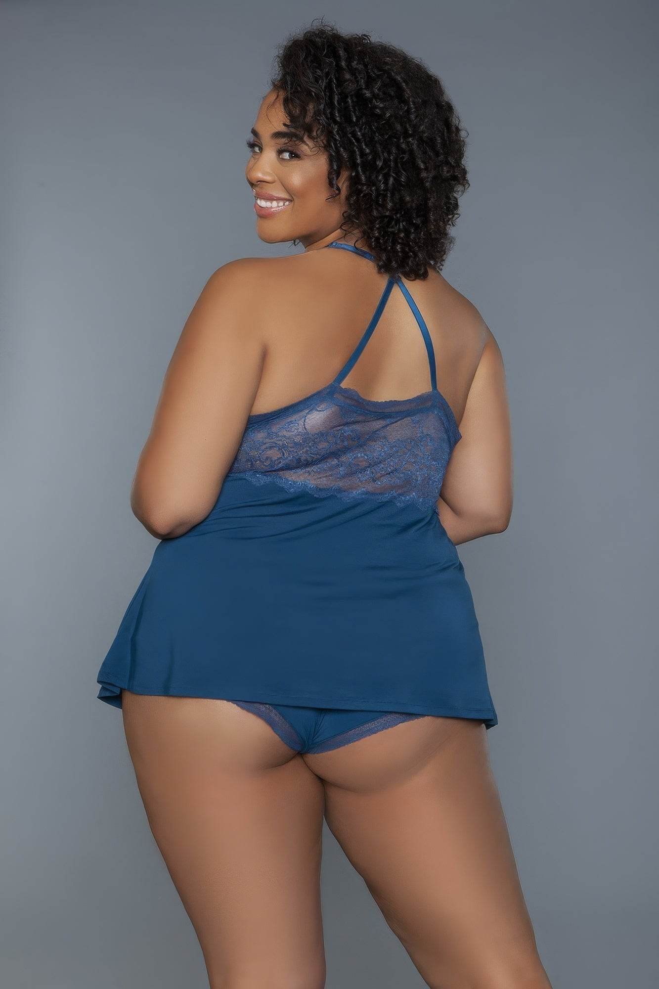 2 Pc V-neckline Cami Set With Wire Free Bralette - Lola Diva's Boutique