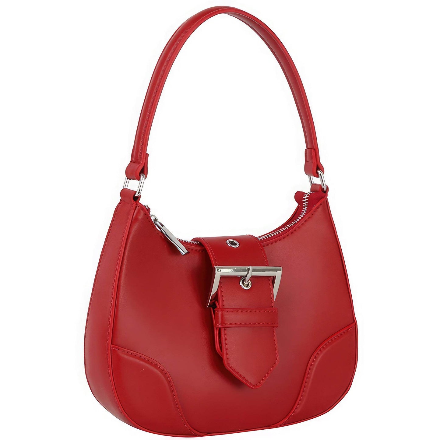 Fashion Buckle Curve Handle Shoulder Bag - Lola Diva's Boutique