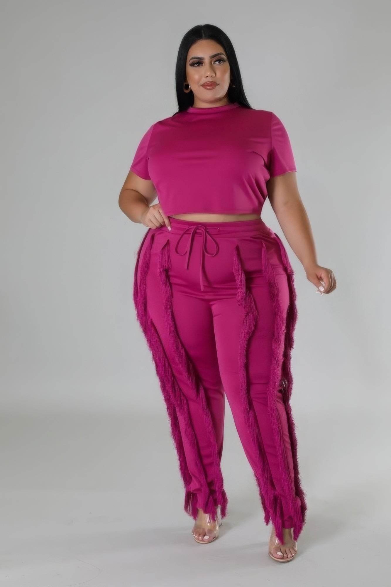 Crop Top Two-piece Set - Lola Diva's Boutique