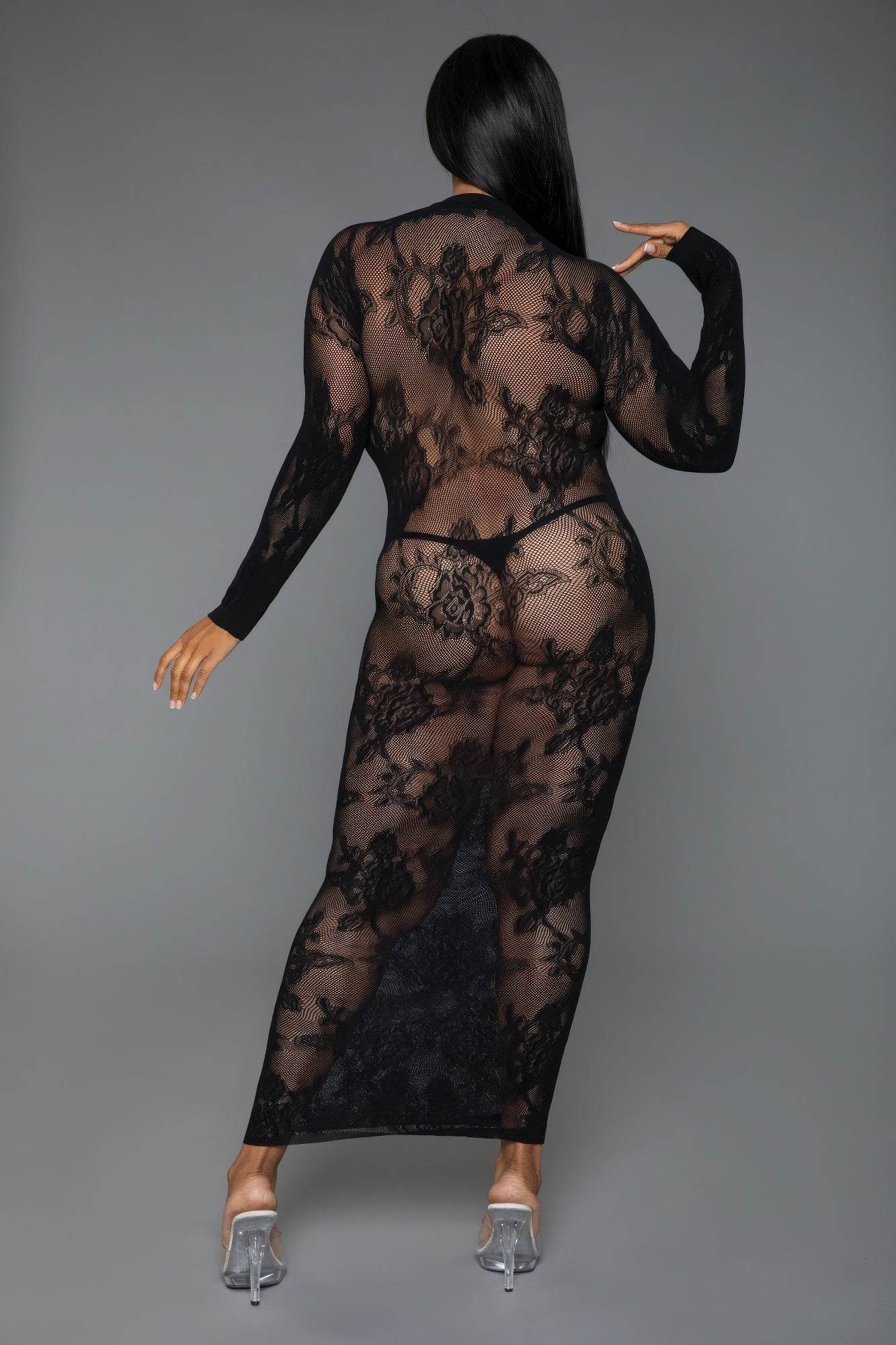Long Sleeve Innocent Touch Laced Dress - Lola Diva's Boutique