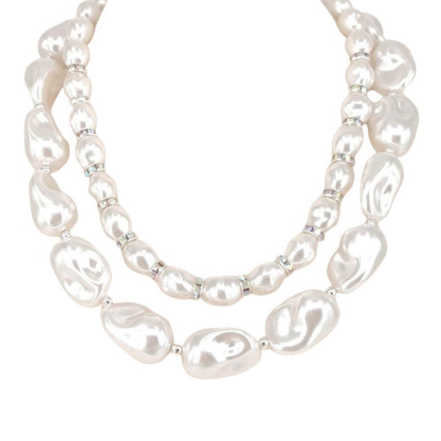 2 layered pearl necklace - Lola Diva's Boutique