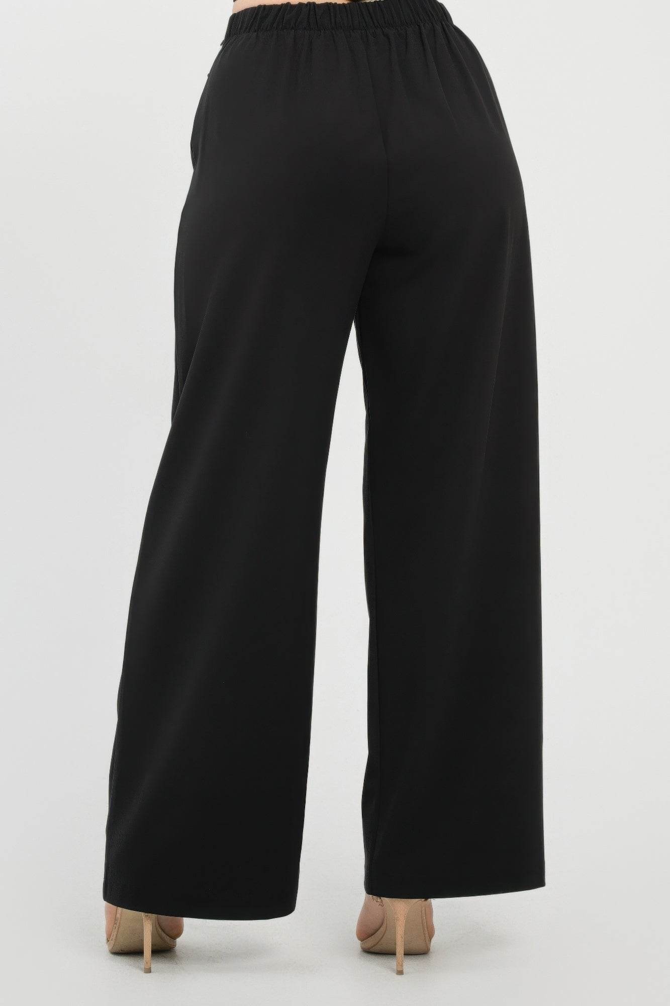 Front Button Fold-over Inside Zipper Pants - Lola Diva's Boutique