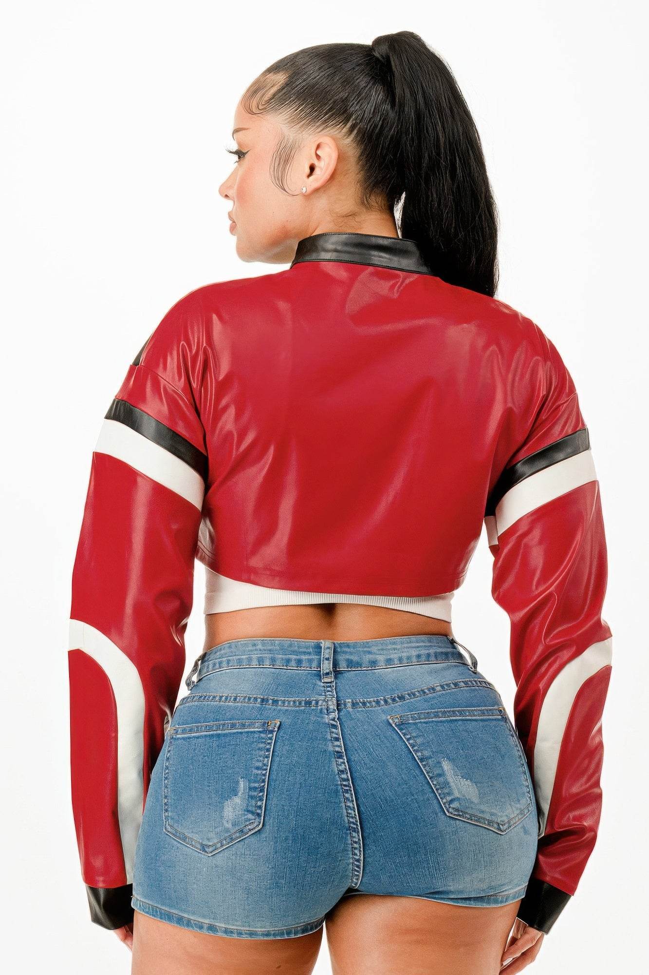 Cropped Moto Jacket - Lola Diva's Boutique