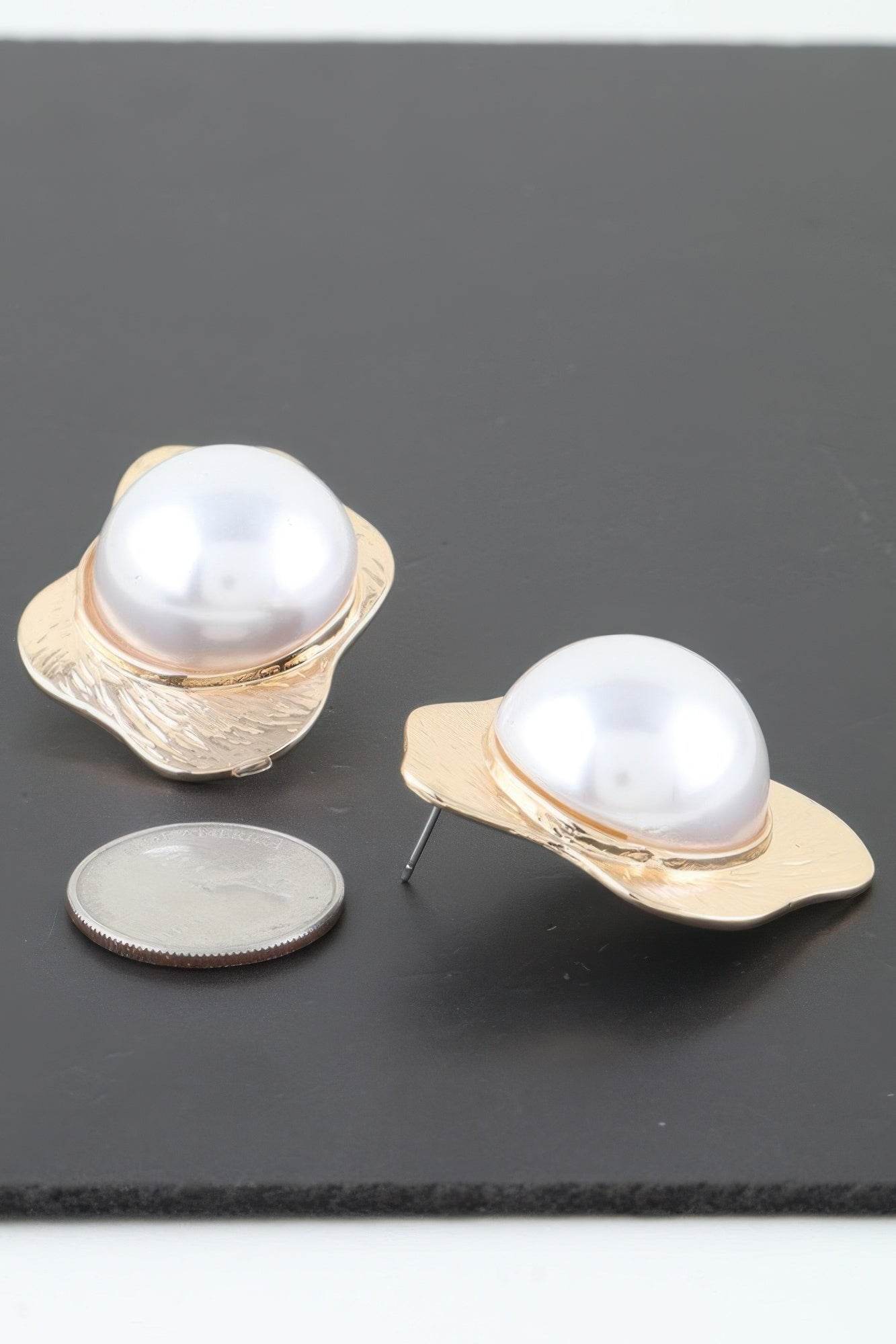 Etched Stone Statement Stud Earrings - Lola Diva's Boutique