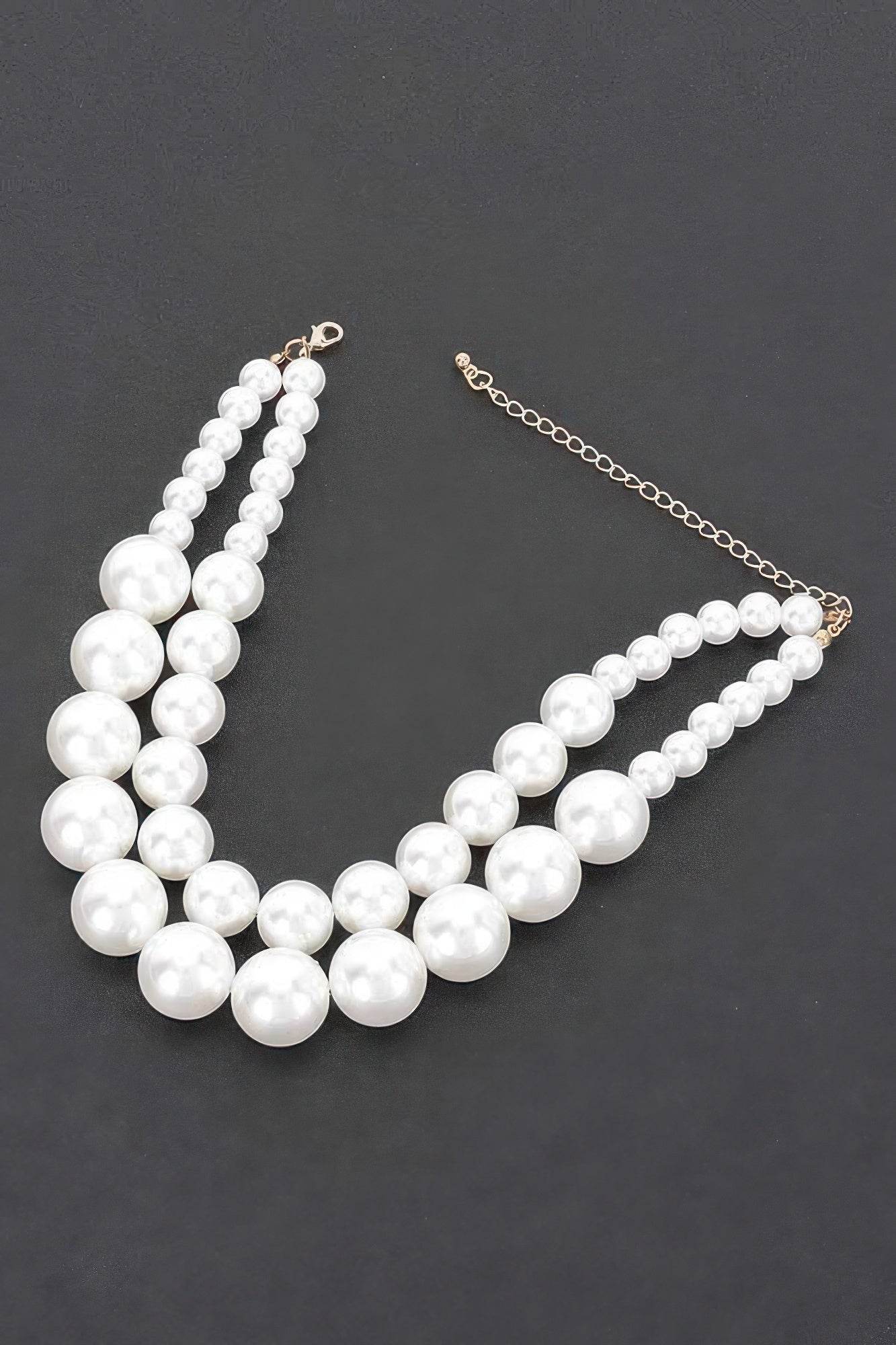 Faux Pearl Multi Necklace - Lola Diva's Boutique