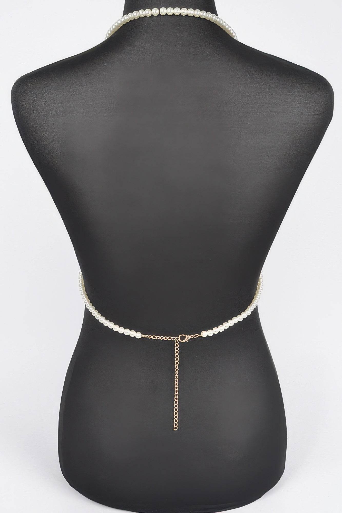 Faux Pearl Harness - Lola Diva's Boutique