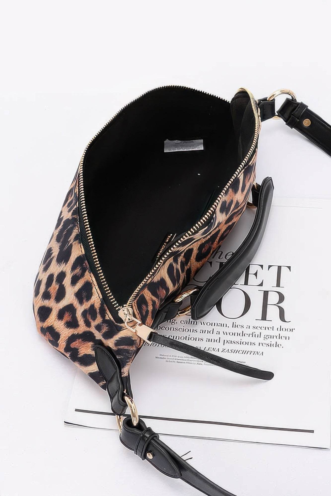 Faux Leather Leopard Crossbody Bag - Lola Diva's Boutique
