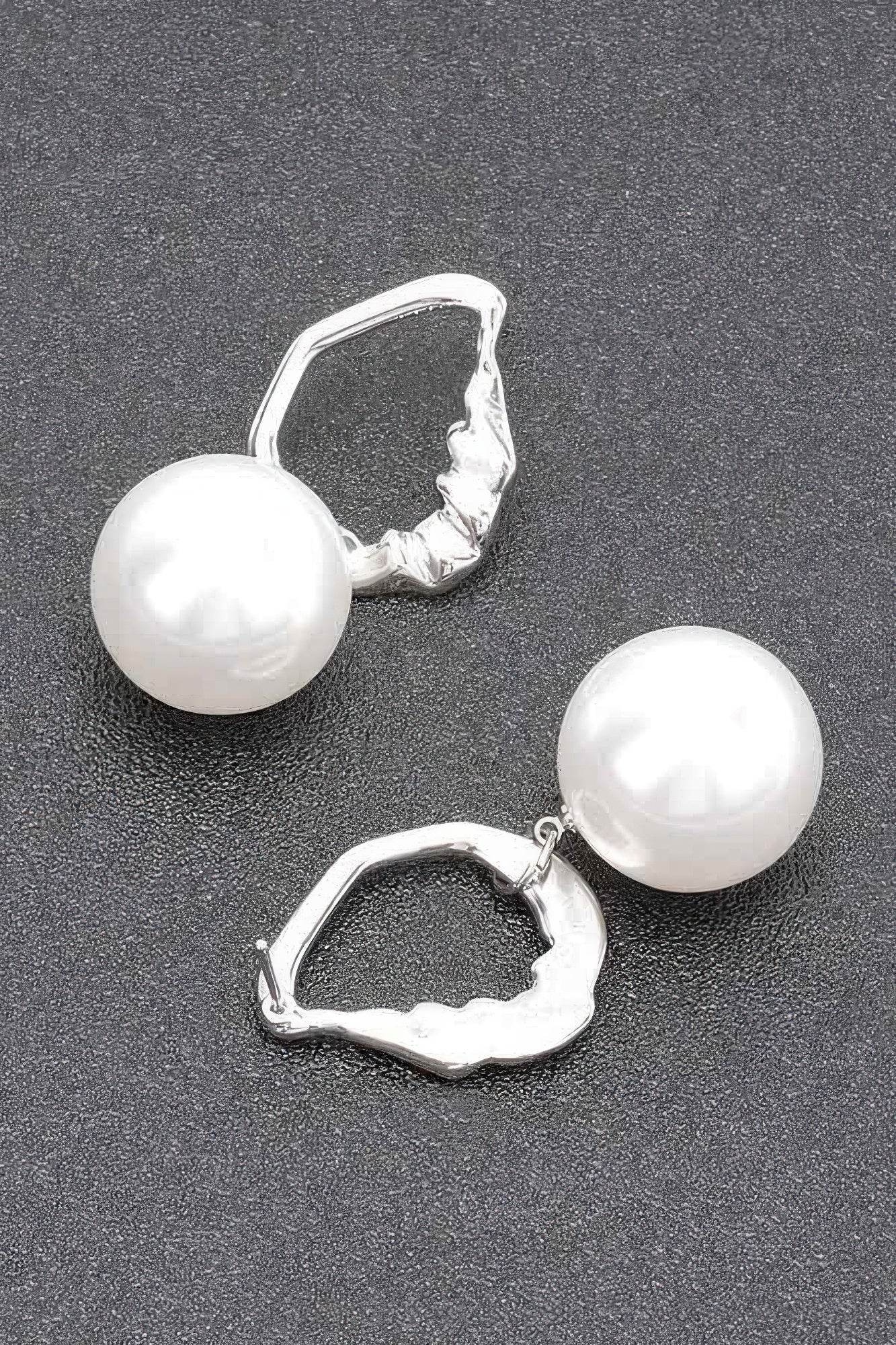 Faux Pearl Metal Earring - Lola Diva's Boutique