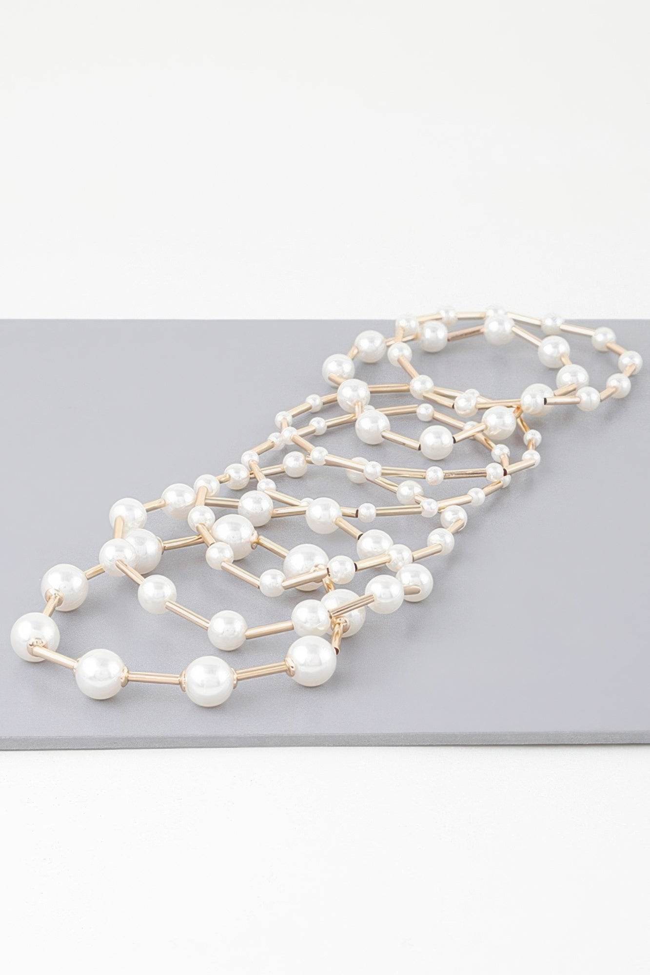 Multi Pearl Wire Bracelet - Lola Diva's Boutique