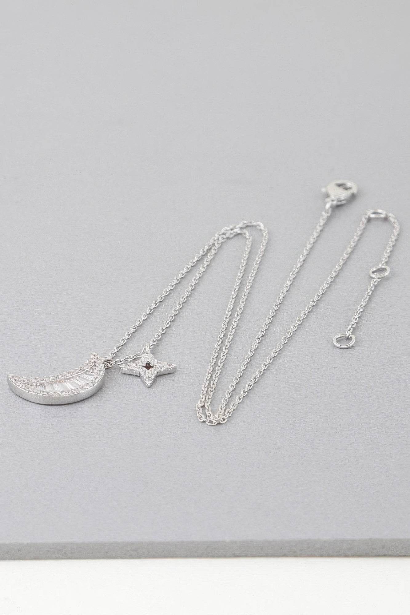 Jeweled Sun N Moon Necklace - Lola Diva's Boutique