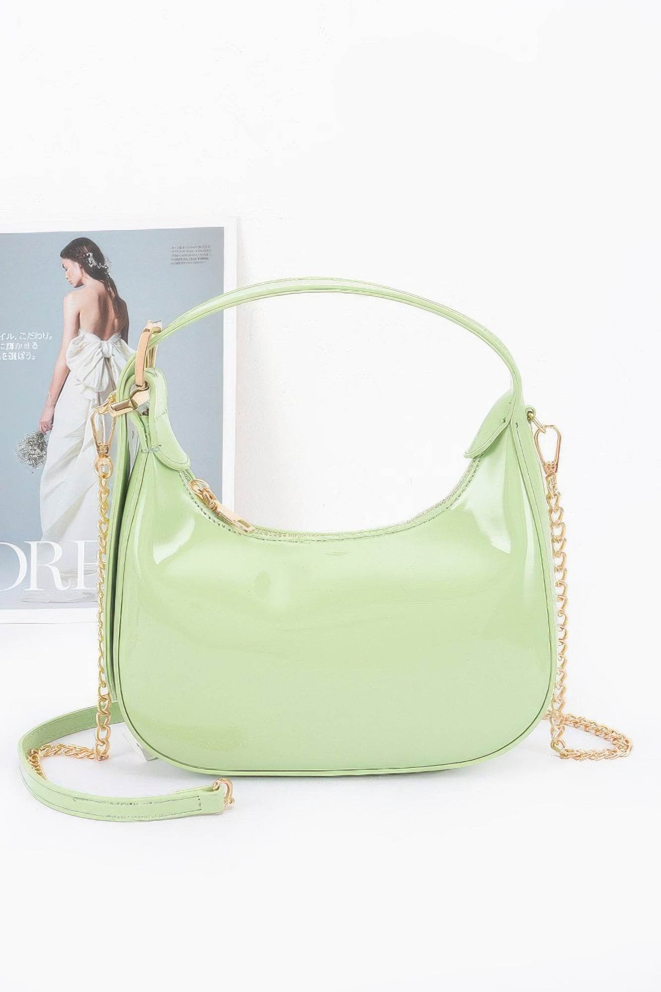 Enamel Hobo Bag - Lola Diva's Boutique