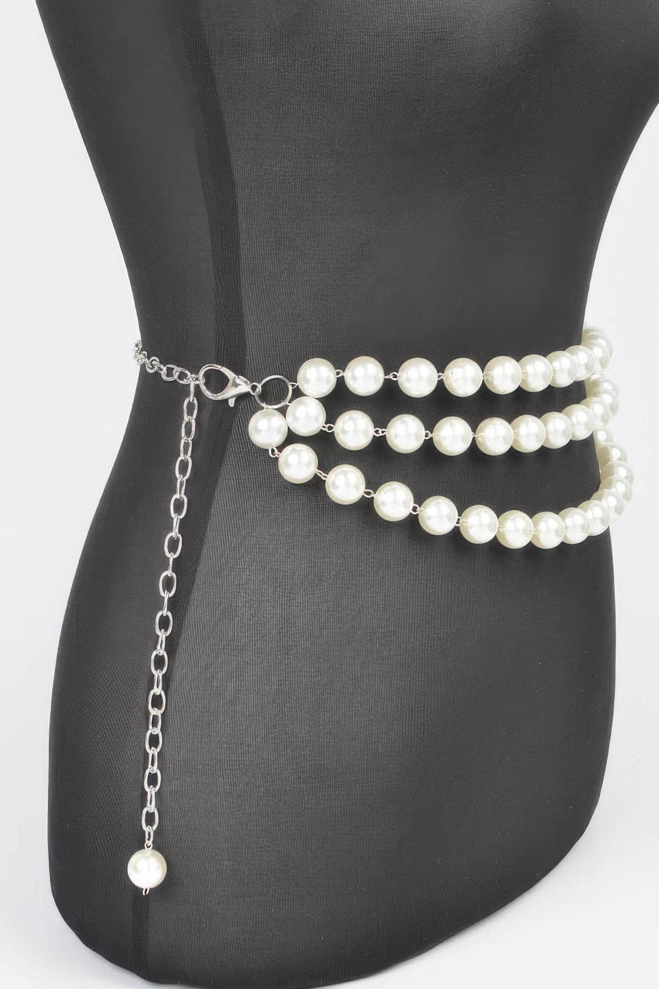 Multi Layered Pearl Chain Belt - Lola Diva's Boutique