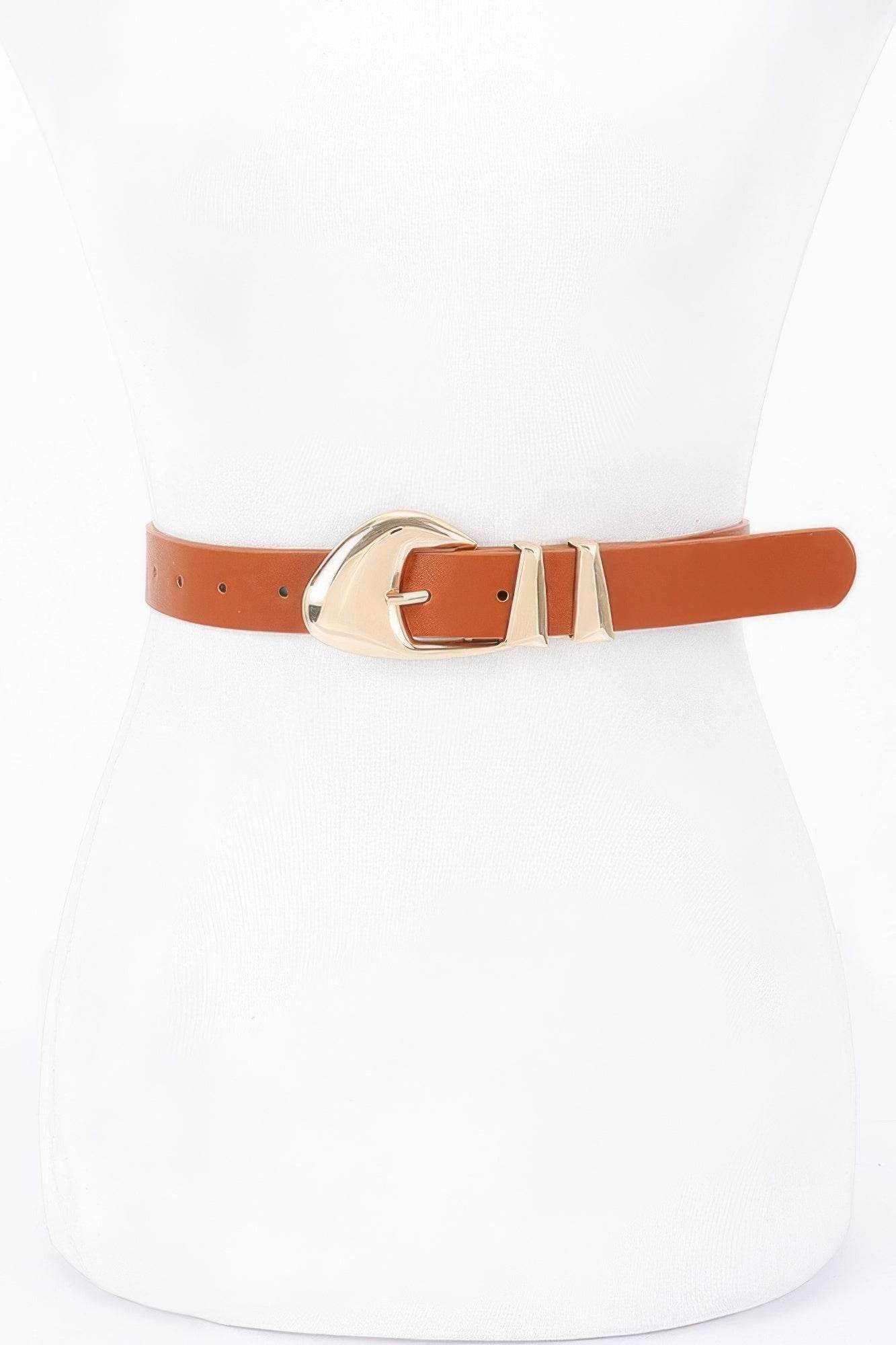 Faux Leather Multi Metal Buckle Belt - Lola Diva's Boutique