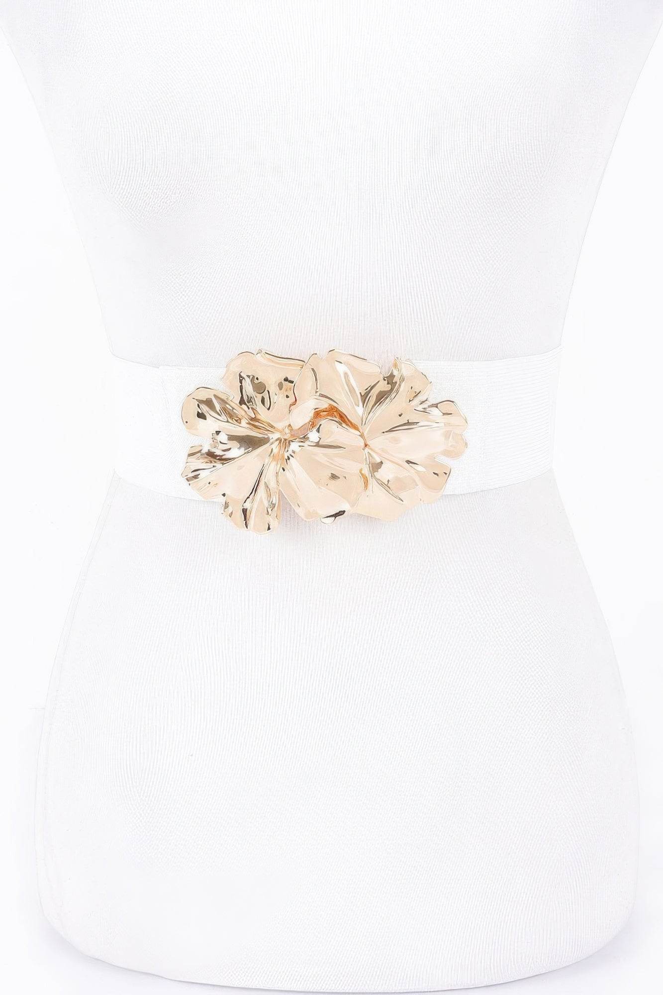 Metal Flower Elastic Belt - Lola Diva's Boutique