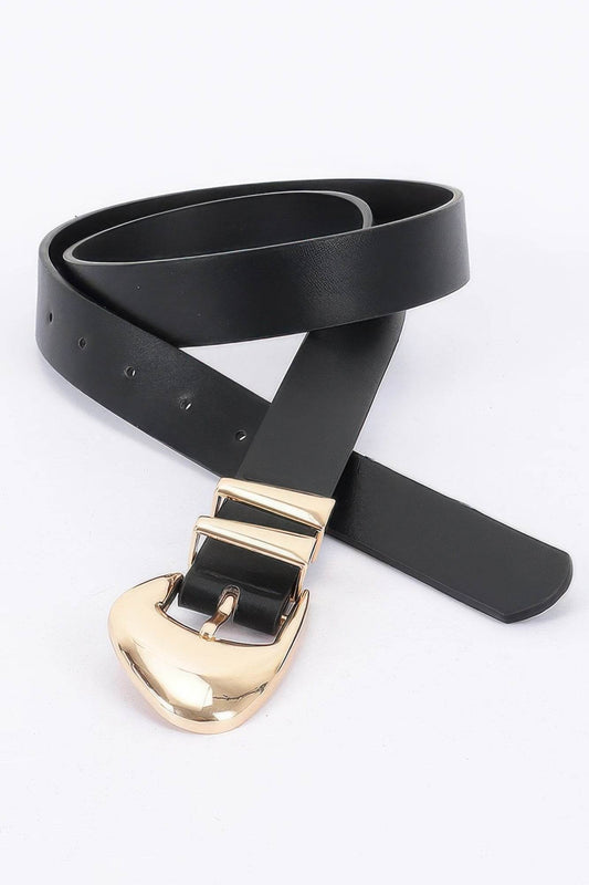 Faux Leather Multi Metal Buckle Belt - Lola Diva's Boutique