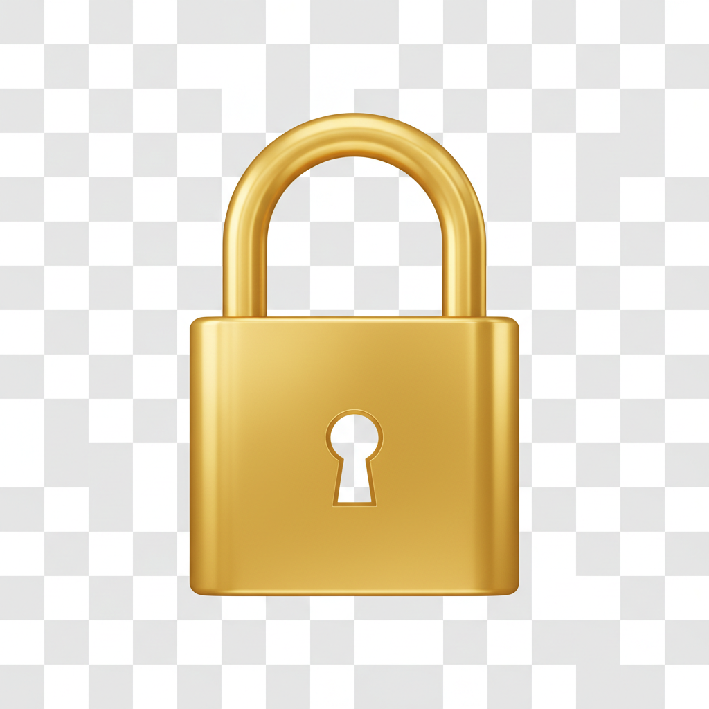 Gold Lock Icon